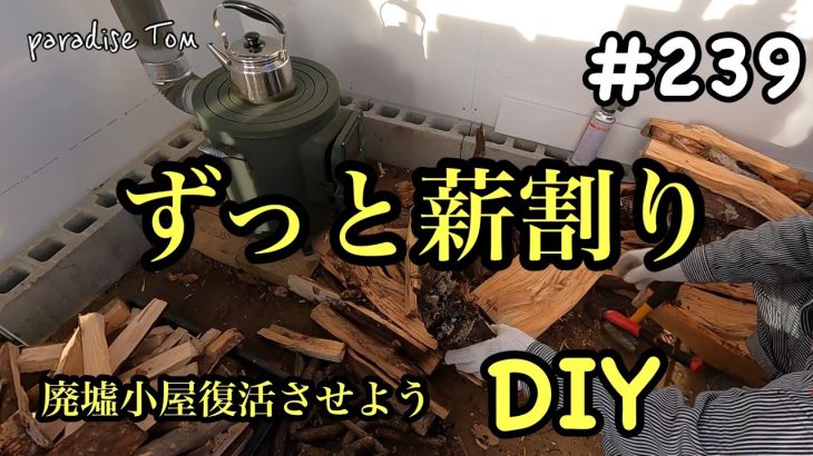 【土地開拓日記】#239  薪割り　DIY 山林から畑への道のり