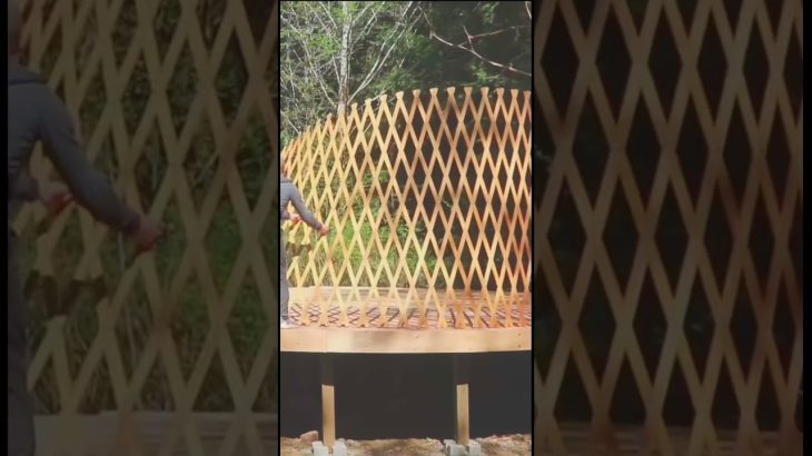 I BUILT A YURT OFF GRID in the FOREST – part 1 #offgrid #youtubeshorts #alone #diy