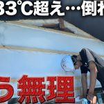 【もう限界】炎天下の屋根上作業で倒れそう…古民家の壁断熱【501日目】