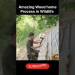 A Man Build a Amazing Wood Home In Wildlife #adventure #wood #bushcraft #survival #survivalskills