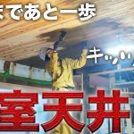 【古民家再生】衝撃のビフォーアフター!2日がかりの天井塗装【591日目】