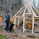 Building a Bushcraft House in the Forest with Hand Tools