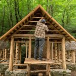 65 Days of Building a Bushcraft Survival House Without a Nail