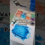 A Journey Through Forest Hues Watercolor Techniques for Beginners #teriyaadein #art #shorts