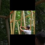 Building a wooden cabin house offgrid #building  #outdoors  #adventure  #videoviral #woodwork🪵