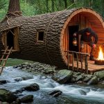 How I Built a Hidden Shelter in the Forest, Hanging From a Large Tree Branch