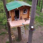 Man Builds DIY TREEHOUSE 16ft HIGH in the Forest | Start to Finish by @Wild_Hammer