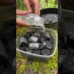 Amazing Hack: How to Make an Eco-Friendly Fire Starter with Charcoal 🔥 #camping #lifehacks