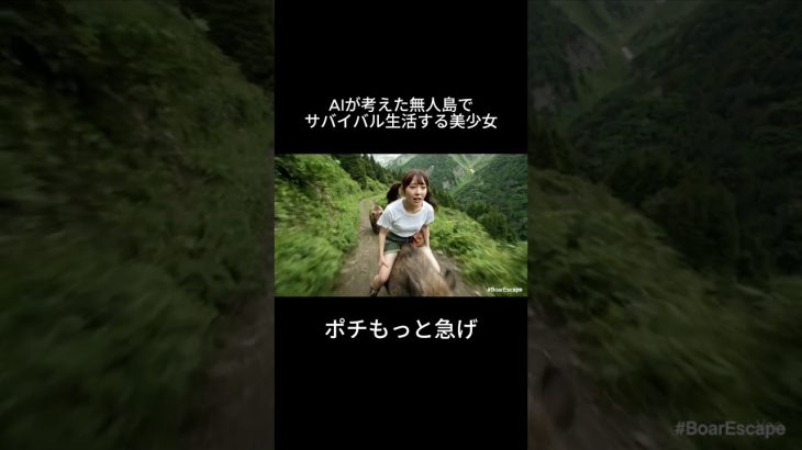 AIが考えた無人島でサバイバル生活する美少女 #ai ＃サバイバル＃無人道
