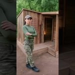 She Built a Modern Wooden Cabin Alone | 100 days chalange #bushcraft #survival