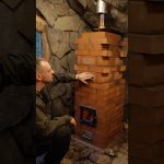 DIY the Smallest BRICK STOVE in my Bushcraft FOREST HUT #diy